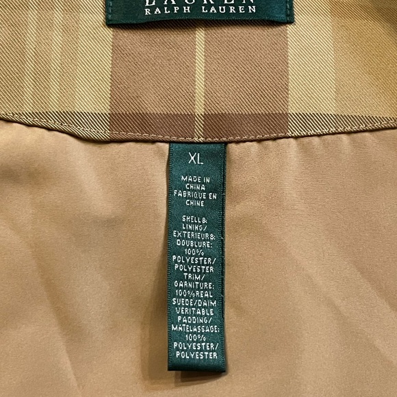 Lauren Ralph Lauren Quilted Tan and Brown Vest Women’s Size XL - Picture 7 of 9